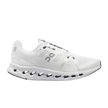 On Cloud Surfer Men Women White on White Shoes- On Cloud Shoes